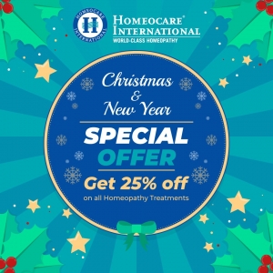 Get 25% Special off On All Homeopathy Treatments